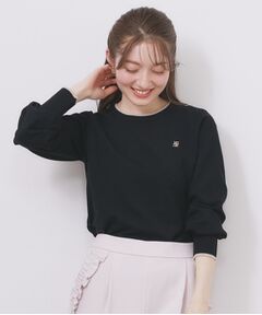 index / インデックス ニット・セーター | ゴールドパーツ付きバイカラークルーネックニット【洗濯機OK】