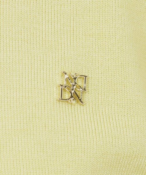 index / インデックス ニット・セーター | ゴールドパーツ付きバイカラークルーネックニット【洗濯機OK】 | 詳細12