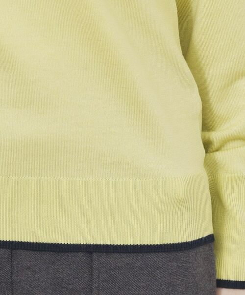 index / インデックス ニット・セーター | ゴールドパーツ付きバイカラークルーネックニット【洗濯機OK】 | 詳細19