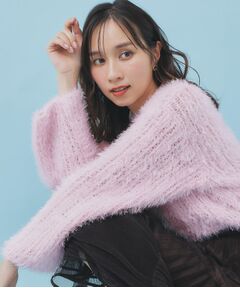 index / インデックス ニット・セーター | 透かし編みショートフェザーニット【洗濯機OK】