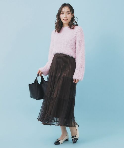 index / インデックス ニット・セーター | 透かし編みショートフェザーニット【洗濯機OK】 | 詳細10