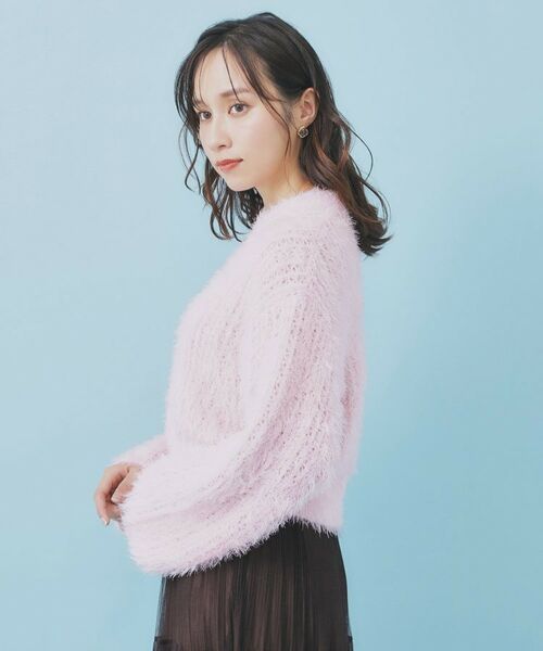 index / インデックス ニット・セーター | 透かし編みショートフェザーニット【洗濯機OK】 | 詳細14