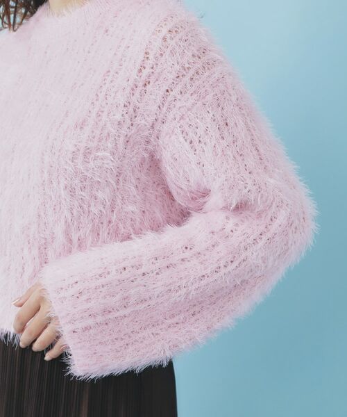 index / インデックス ニット・セーター | 透かし編みショートフェザーニット【洗濯機OK】 | 詳細17