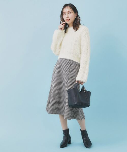 index / インデックス ニット・セーター | 透かし編みショートフェザーニット【洗濯機OK】 | 詳細2