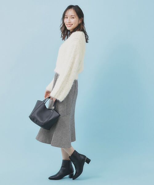 index / インデックス ニット・セーター | 透かし編みショートフェザーニット【洗濯機OK】 | 詳細3