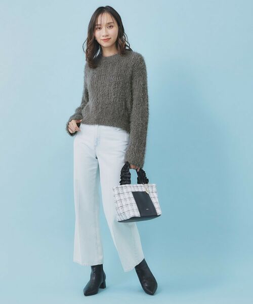 index / インデックス ニット・セーター | 透かし編みショートフェザーニット【洗濯機OK】 | 詳細6