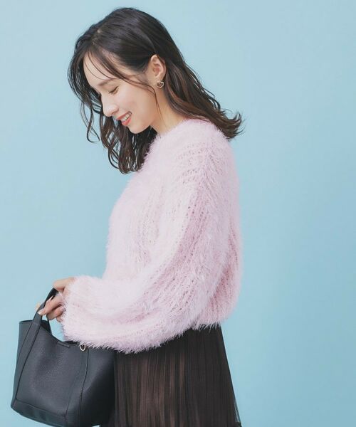 index / インデックス ニット・セーター | 透かし編みショートフェザーニット【洗濯機OK】 | 詳細9