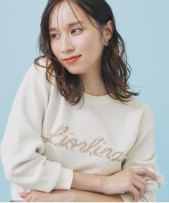 index / インデックス ニット・セーター | パール調ロゴクルーネックニット【洗濯機OK】