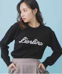 index / インデックス ニット・セーター | パール調ロゴクルーネックニット【洗濯機OK】