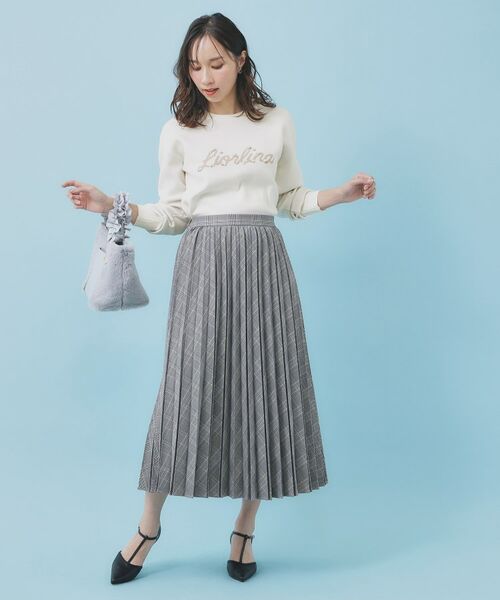 index / インデックス ニット・セーター | パール調ロゴクルーネックニット【洗濯機OK】 | 詳細10