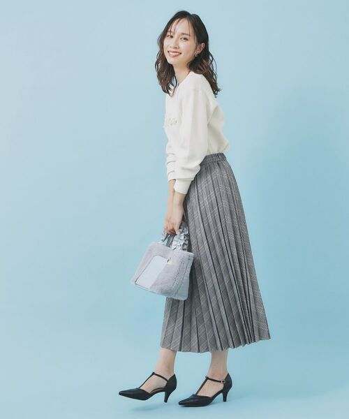 index / インデックス ニット・セーター | パール調ロゴクルーネックニット【洗濯機OK】 | 詳細11