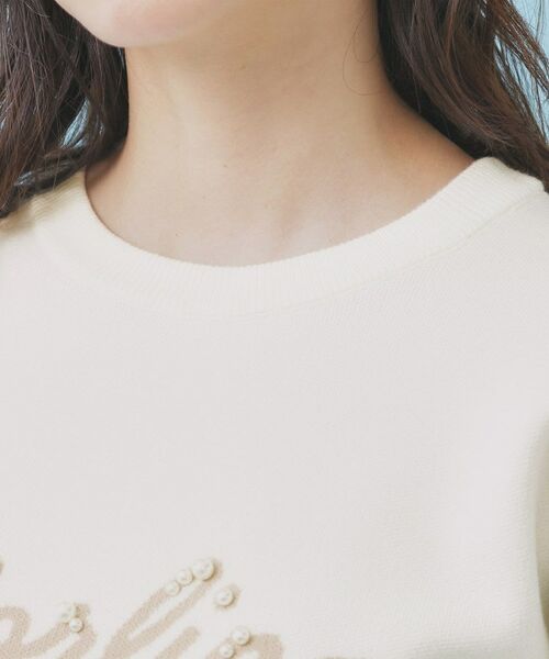 index / インデックス ニット・セーター | パール調ロゴクルーネックニット【洗濯機OK】 | 詳細16