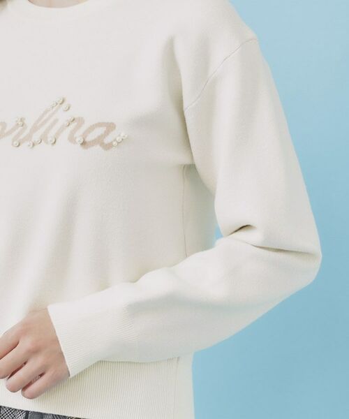 index / インデックス ニット・セーター | パール調ロゴクルーネックニット【洗濯機OK】 | 詳細17