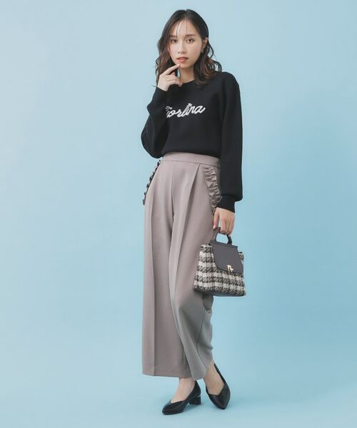 index / インデックス ニット・セーター | パール調ロゴクルーネックニット【洗濯機OK】 | 詳細2