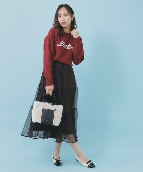 index / インデックス ニット・セーター | パール調ロゴクルーネックニット【洗濯機OK】 | 詳細6