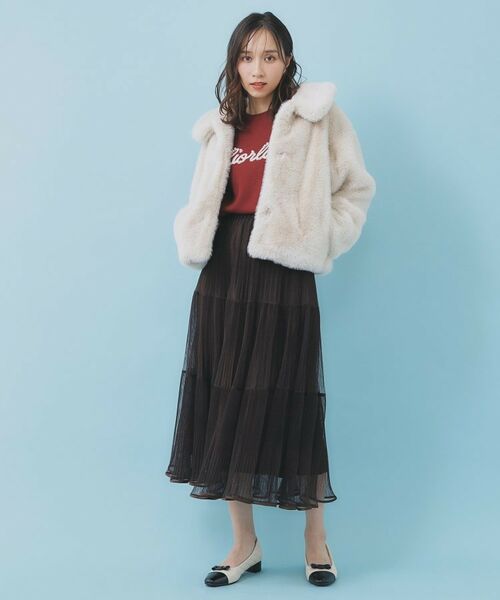 index / インデックス ニット・セーター | パール調ロゴクルーネックニット【洗濯機OK】 | 詳細7