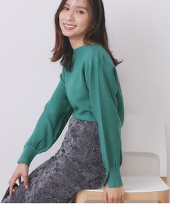 index / インデックス ニット・セーター | ラメガーター編みボートネックニット【洗濯機OK】《8col/XS～LL》