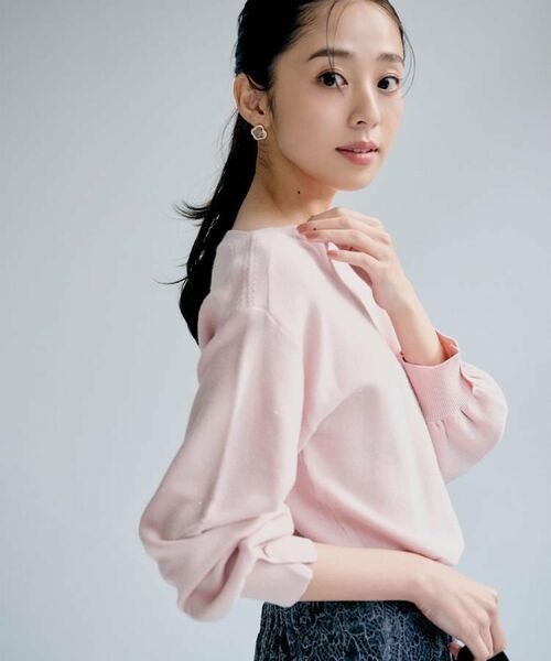 index / インデックス ニット・セーター | ラメガーター編みボートネックニット【洗濯機OK】《8col/XS~LL》 | 詳細1