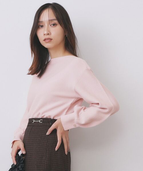 index / インデックス ニット・セーター | ラメガーター編みボートネックニット【洗濯機OK】《8col/XS~LL》 | 詳細12