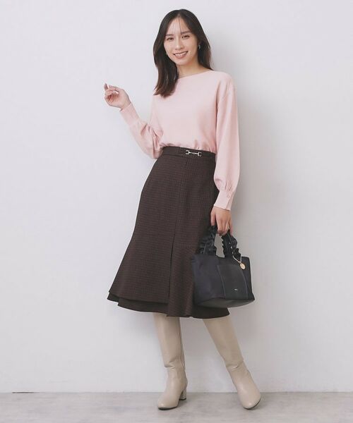 index / インデックス ニット・セーター | ラメガーター編みボートネックニット【洗濯機OK】《8col/XS~LL》 | 詳細13