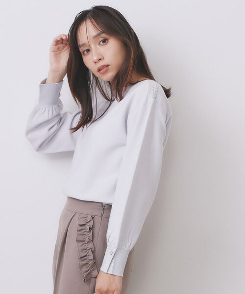 index / インデックス ニット・セーター | ラメガーター編みボートネックニット【洗濯機OK】《8col/XS~LL》 | 詳細16