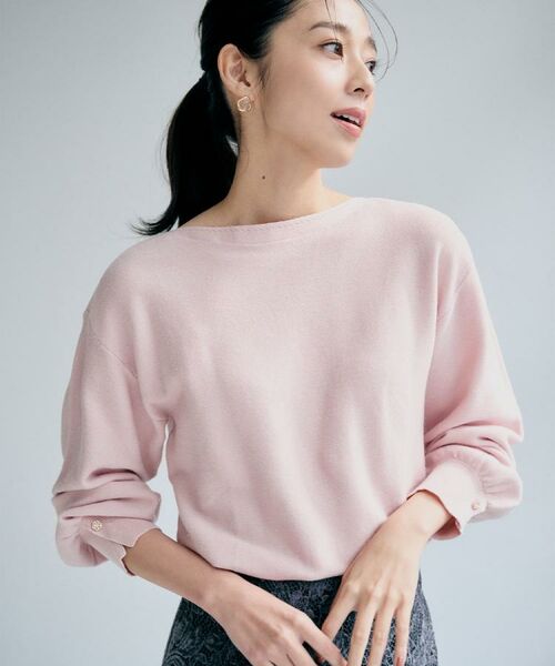 index / インデックス ニット・セーター | ラメガーター編みボートネックニット【洗濯機OK】《8col/XS~LL》 | 詳細2