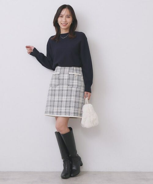 index / インデックス ニット・セーター | ラメガーター編みボートネックニット【洗濯機OK】《8col/XS~LL》 | 詳細21