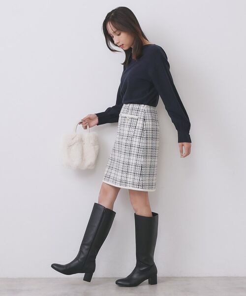 index / インデックス ニット・セーター | ラメガーター編みボートネックニット【洗濯機OK】《8col/XS~LL》 | 詳細22