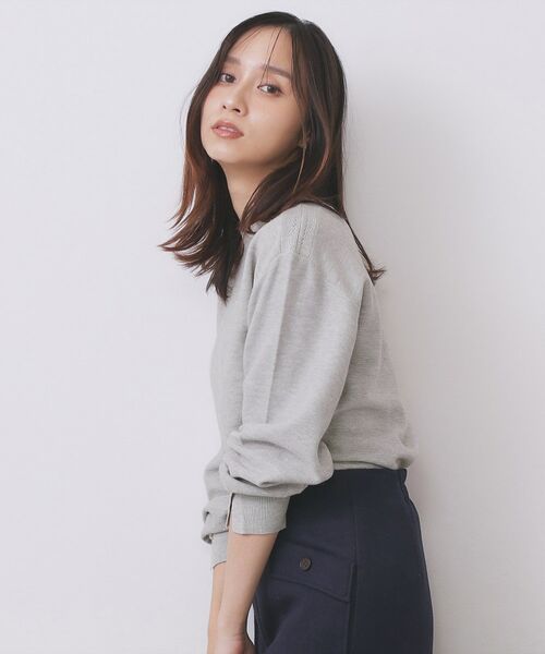 index / インデックス ニット・セーター | ラメガーター編みボートネックニット【洗濯機OK】《8col/XS~LL》 | 詳細24