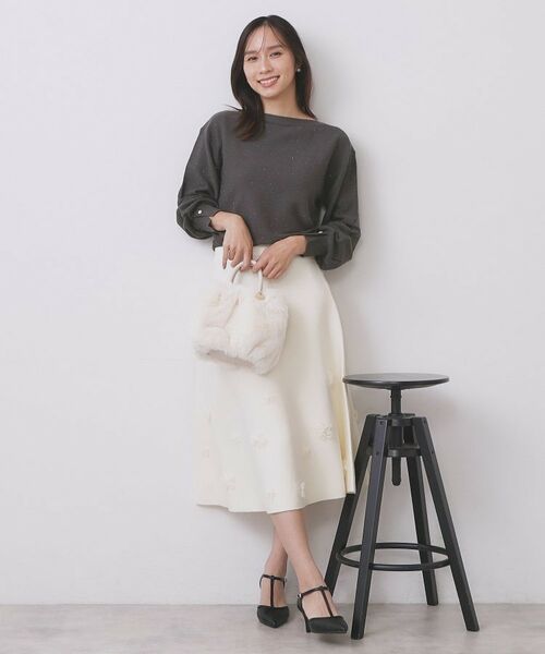 index / インデックス ニット・セーター | ラメガーター編みボートネックニット【洗濯機OK】《8col/XS~LL》 | 詳細29