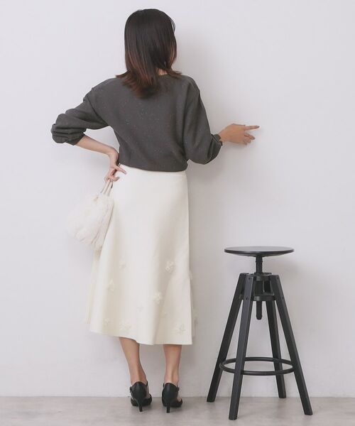 index / インデックス ニット・セーター | ラメガーター編みボートネックニット【洗濯機OK】《8col/XS~LL》 | 詳細30