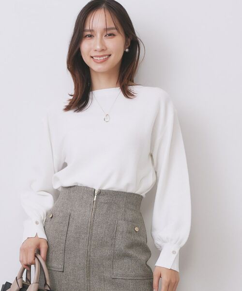 index / インデックス ニット・セーター | ラメガーター編みボートネックニット【洗濯機OK】《8col/XS~LL》 | 詳細4