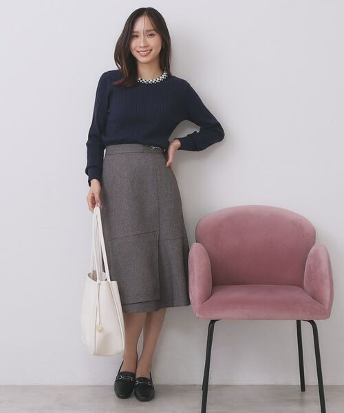 index / インデックス ニット・セーター | パール調ネックケーブルニット【洗濯機OK】 | 詳細10