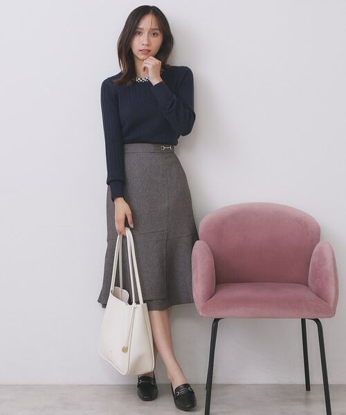 index / インデックス ニット・セーター | パール調ネックケーブルニット【洗濯機OK】 | 詳細11