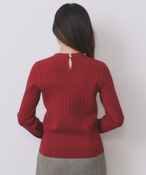 index / インデックス ニット・セーター | パール調ネックケーブルニット【洗濯機OK】 | 詳細15