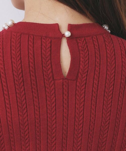 index / インデックス ニット・セーター | パール調ネックケーブルニット【洗濯機OK】 | 詳細17