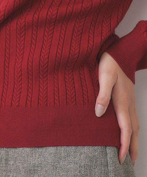 index / インデックス ニット・セーター | パール調ネックケーブルニット【洗濯機OK】 | 詳細19