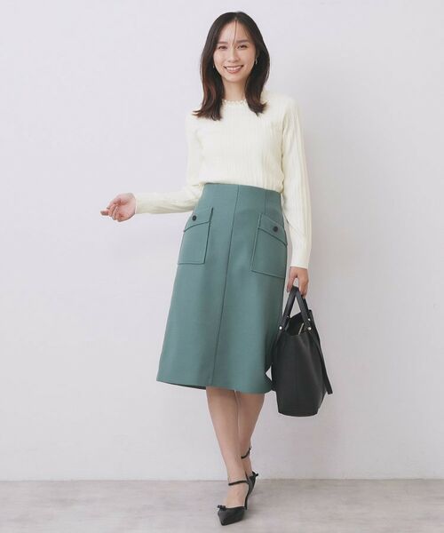 index / インデックス ニット・セーター | パール調ネックケーブルニット【洗濯機OK】 | 詳細3