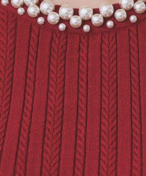 index / インデックス ニット・セーター | パール調ネックケーブルニット【洗濯機OK】 | 詳細8