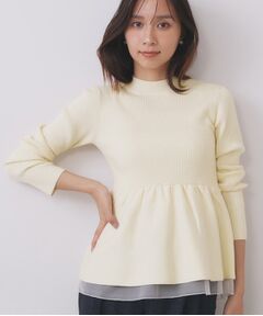 index / インデックス ニット・セーター | ペプラムチュールレイヤードニット【洗濯機OK】