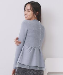 index / インデックス ニット・セーター | ペプラムチュールレイヤードニット【洗濯機OK】