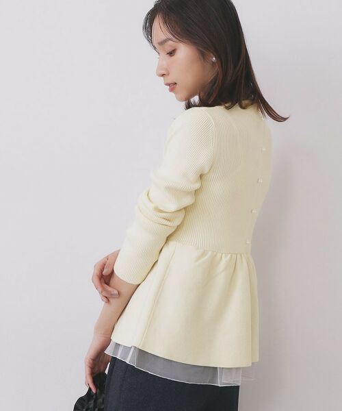 index / インデックス ニット・セーター | ペプラムチュールレイヤードニット【洗濯機OK】 | 詳細1