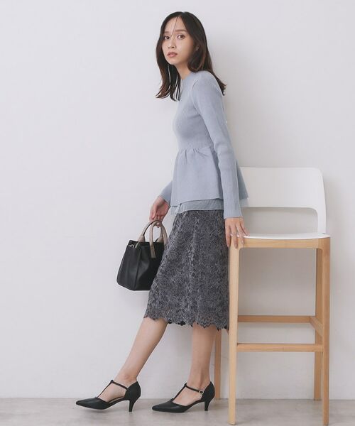 index / インデックス ニット・セーター | ペプラムチュールレイヤードニット【洗濯機OK】 | 詳細11