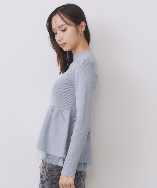 index / インデックス ニット・セーター | ペプラムチュールレイヤードニット【洗濯機OK】 | 詳細14