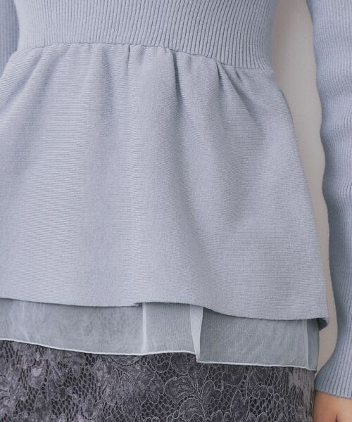 index / インデックス ニット・セーター | ペプラムチュールレイヤードニット【洗濯機OK】 | 詳細19