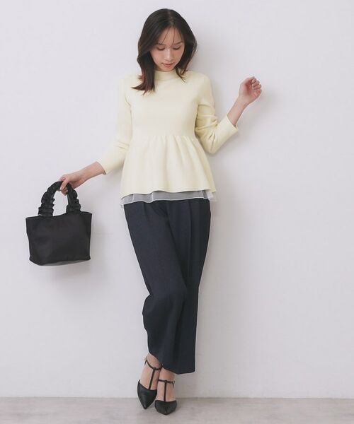 index / インデックス ニット・セーター | ペプラムチュールレイヤードニット【洗濯機OK】 | 詳細2