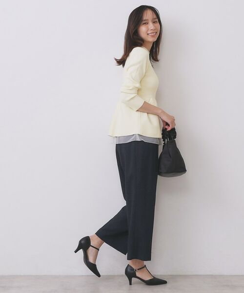 index / インデックス ニット・セーター | ペプラムチュールレイヤードニット【洗濯機OK】 | 詳細3