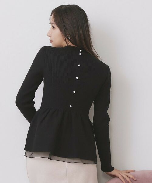 index / インデックス ニット・セーター | ペプラムチュールレイヤードニット【洗濯機OK】 | 詳細5