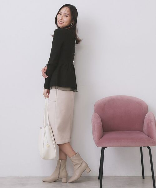 index / インデックス ニット・セーター | ペプラムチュールレイヤードニット【洗濯機OK】 | 詳細7