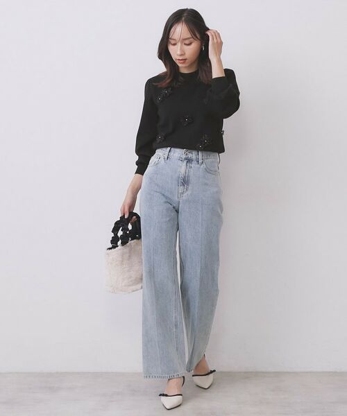 index / インデックス ニット・セーター | フラワーモチーフハイネックニット【洗える】 | 詳細12